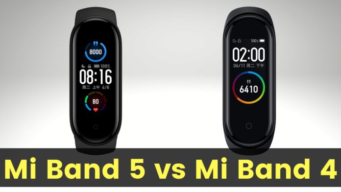 Mi Band 5 vs Mi Band 4 Price, Specifications and Features Comparison